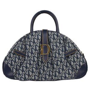 Christian Dior Navy Double Saddle Trotter Handbag MA-0080 185362